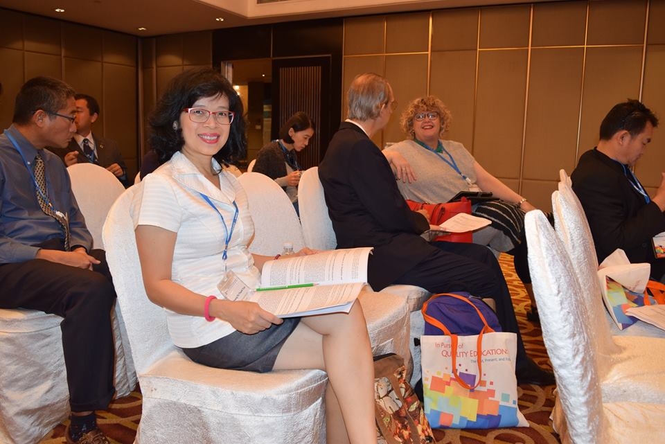 Cô Thanh Hương tại hội nghị