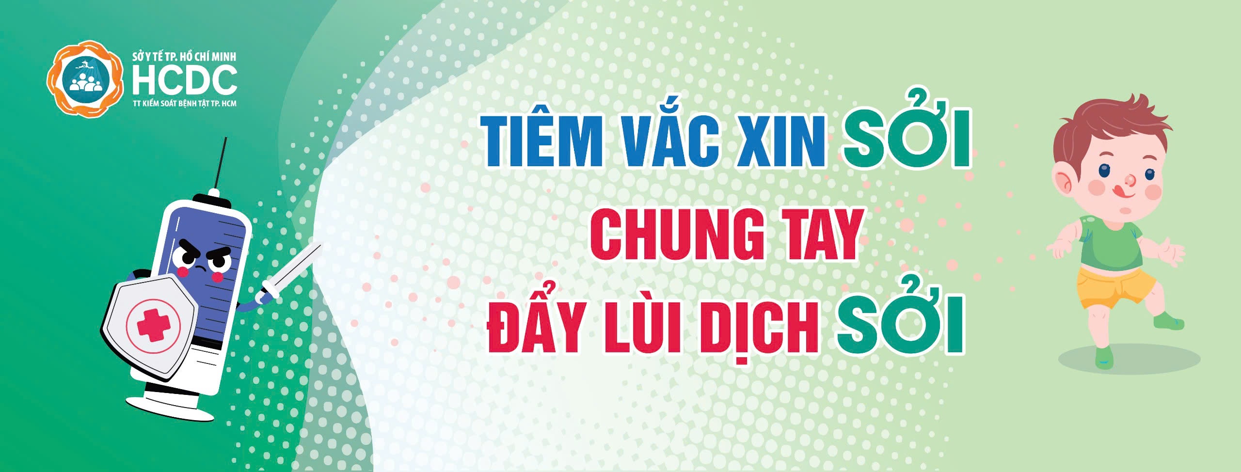 Tiêm vắc xin Sởi chung tay đẩy lùi dịch sởi