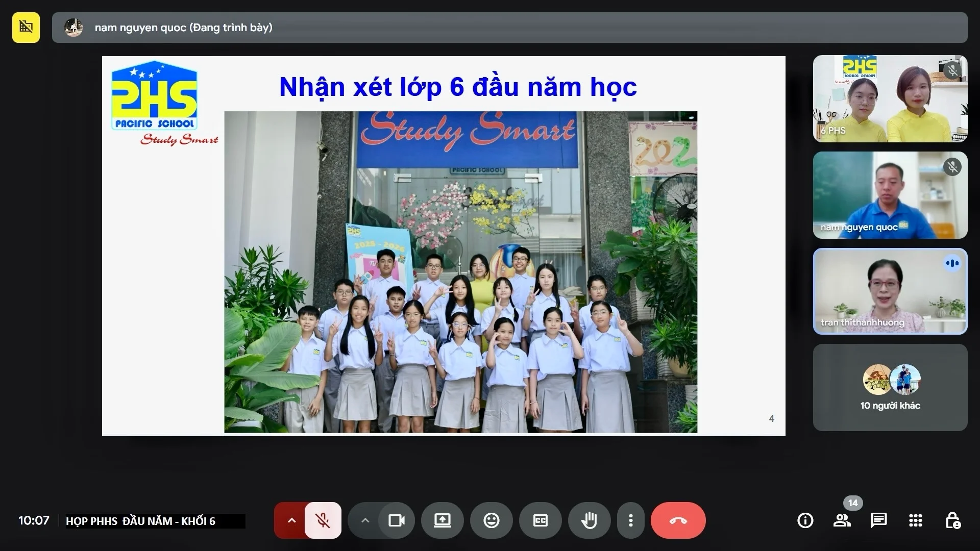 HỌP PHHS ĐẦU NĂM HỌC – KHỐI 6