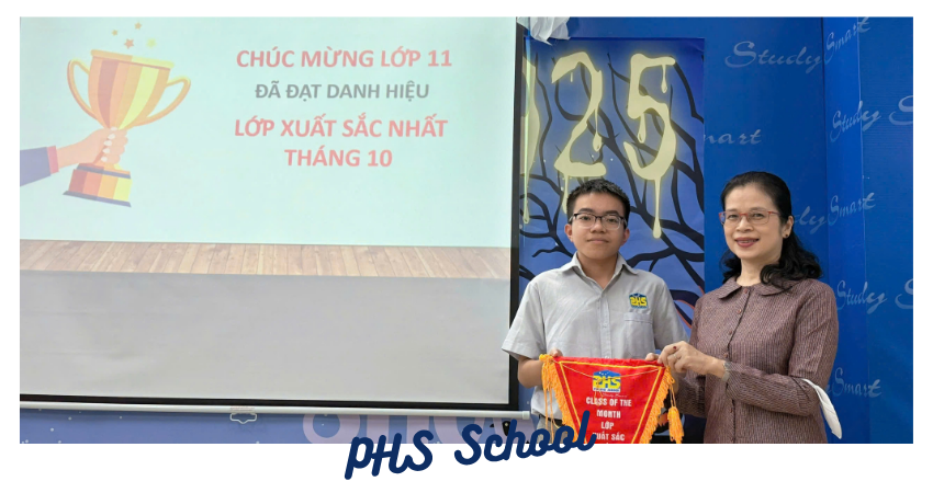 🎉 Tự hào lớp 1 – 5B – 11: Ba nấc thang trưởng thành tại PHS!