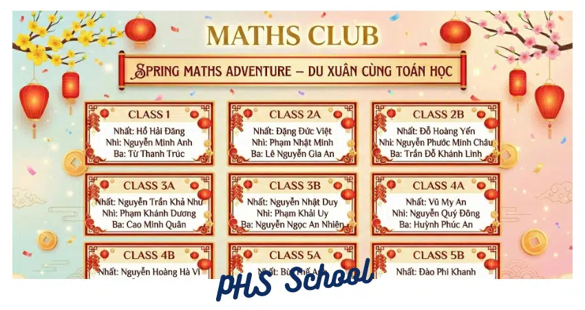 🌸🏅 SPRING MATH ADVENTURE – VINH DANH NHỮNG NGÔI SAO TOÁN HỌC!
