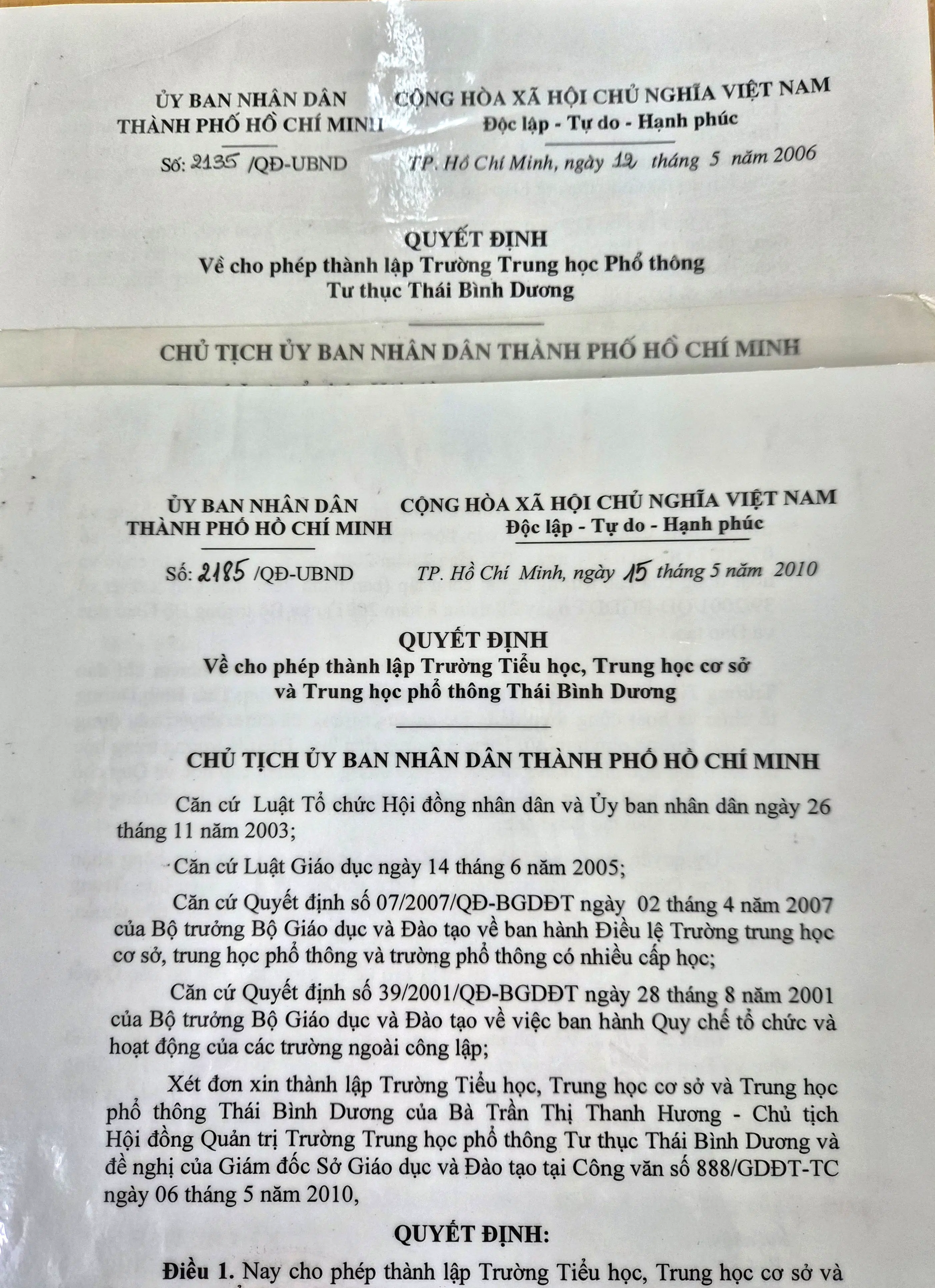 Trường Tiểu Học, Trung học cơ sở và Trung học phổ thông Thái Bình Dương