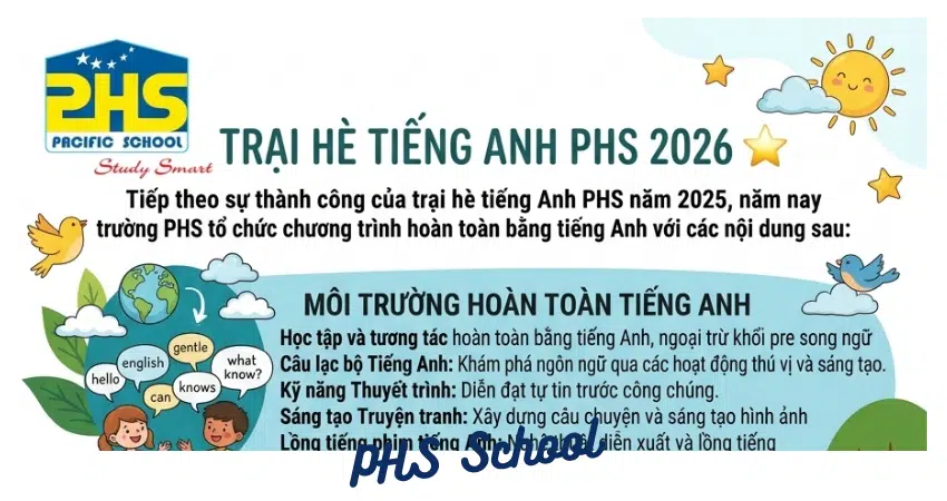 Trại hè tiếng Anh PHS 2026