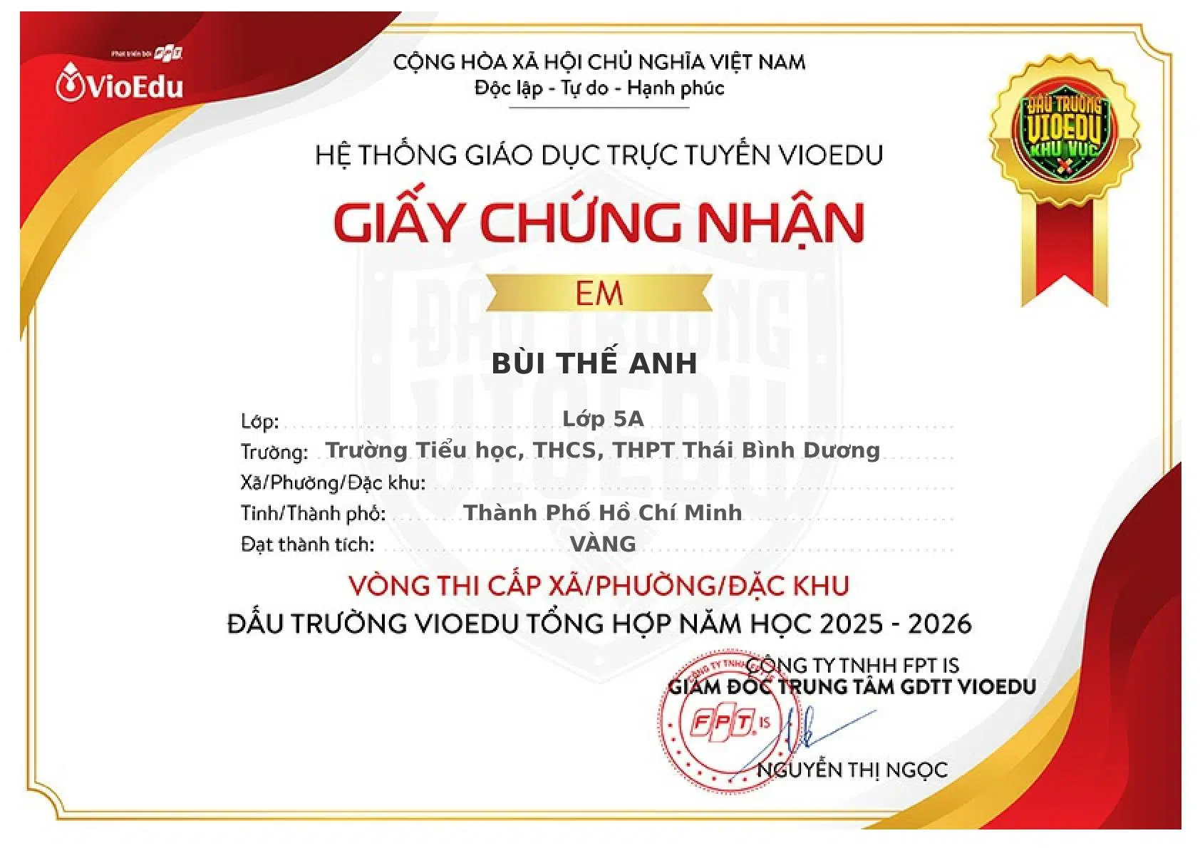 VIOEDU TP.HCM 2025 - 2026