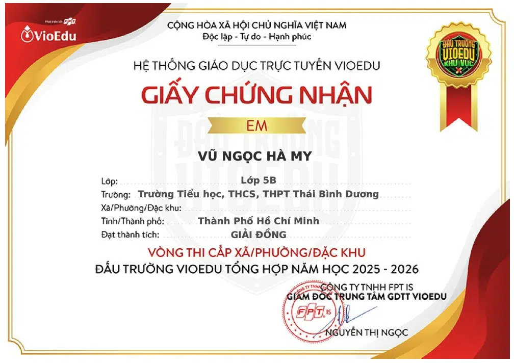 VIOEDU TP.HCM 2025 - 2026