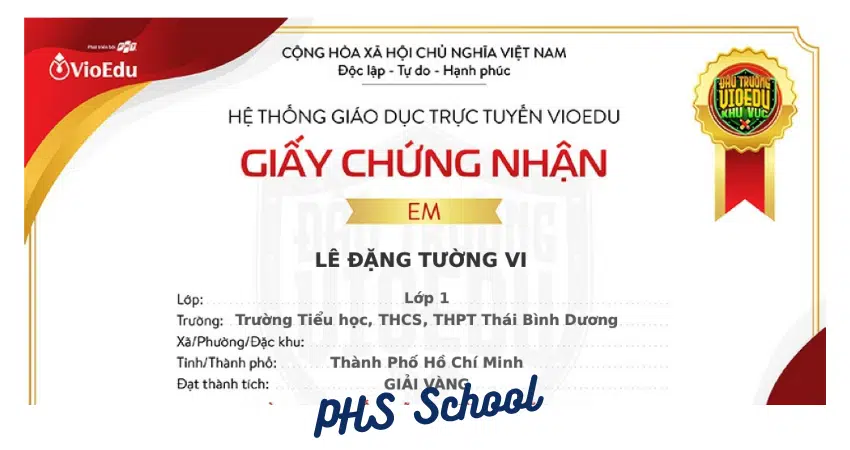 [PHS HONORS] OUTSTANDING “WARRIORS” AT THE VIOEDU ARENA – HO CHI MINH CITY 2025 – 2026 🏆