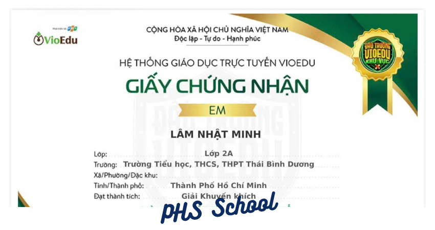🌟 TỰ HÀO THÀNH TÍCH CẤP THÀNH PHỐ – ĐẤU TRƯỜNG VIOEDU 2025 – 2026 🌟