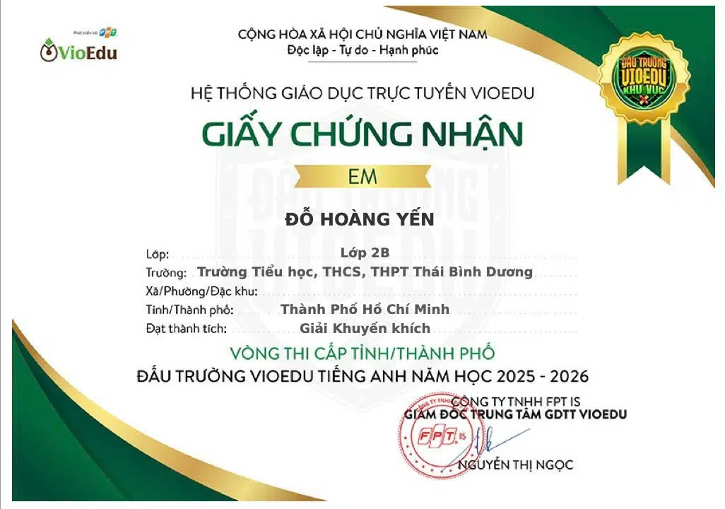 PROUD OF CITY-LEVEL ACHIEVEMENTS - VIOEDU ARENA 2025 - 2026
