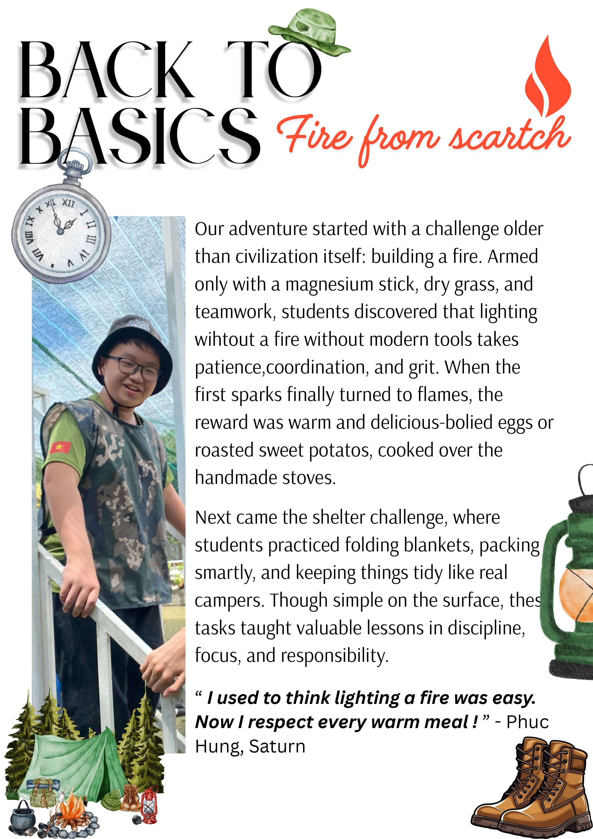 Survival Challenge – Fire from scratch – Back to basics