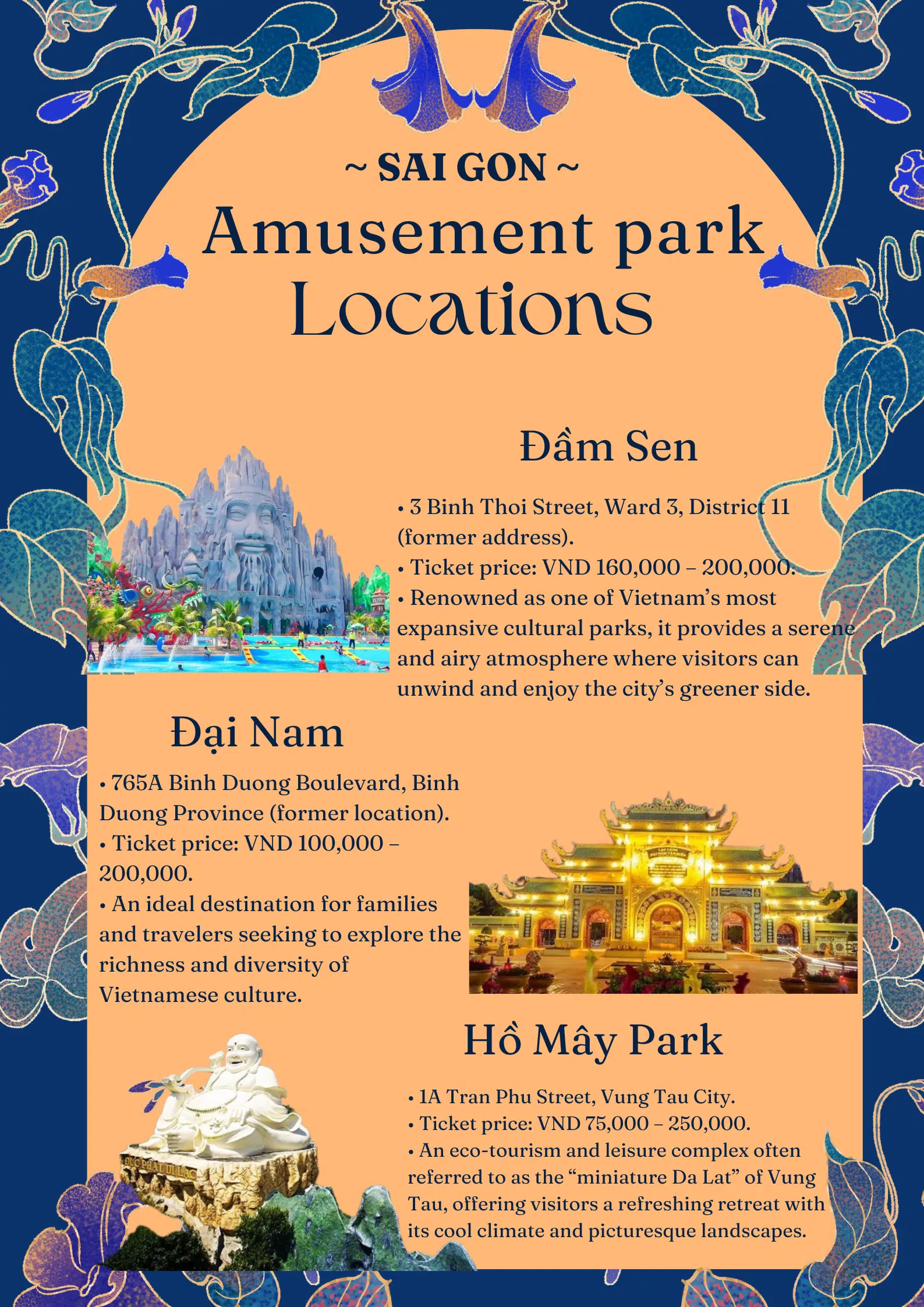 Amusement park locations: Dai Nam