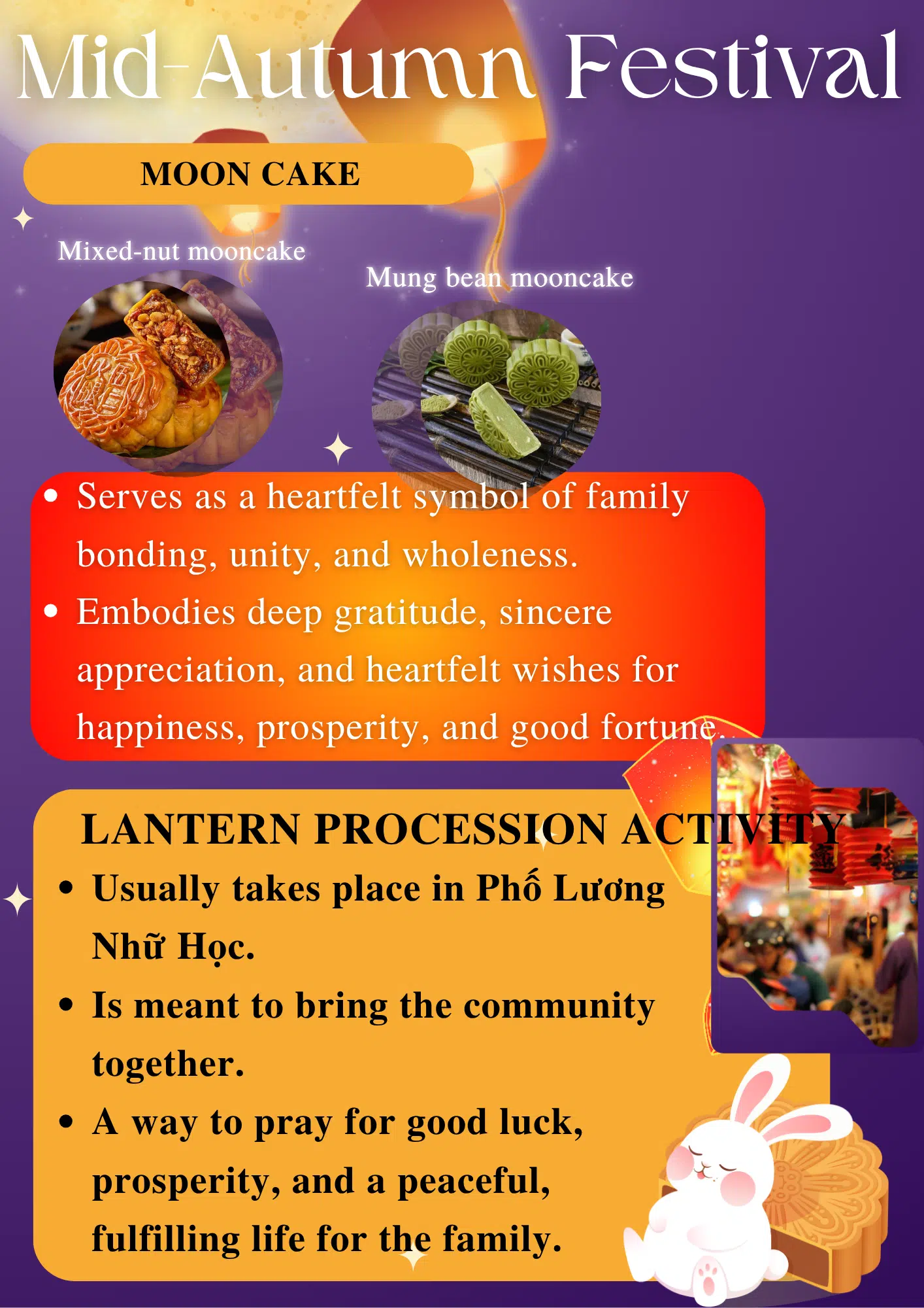 Lantern procession in activity