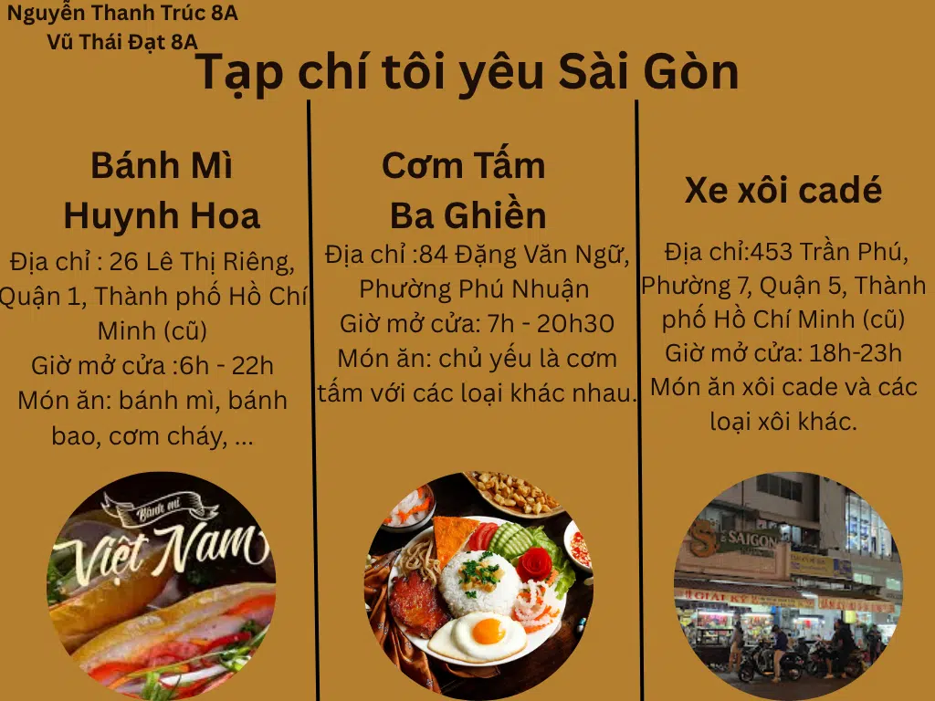 Tôi Yêu Sài Gòn: Bánh Mì – Cơm Tấm – Xôi Cadé