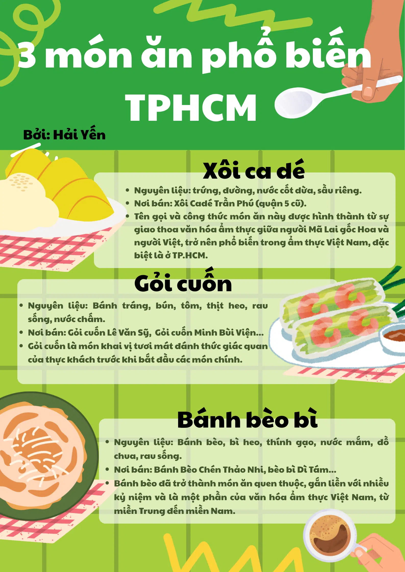 3 món ăn phổ biến tại Tp. Hồ Chí Minh