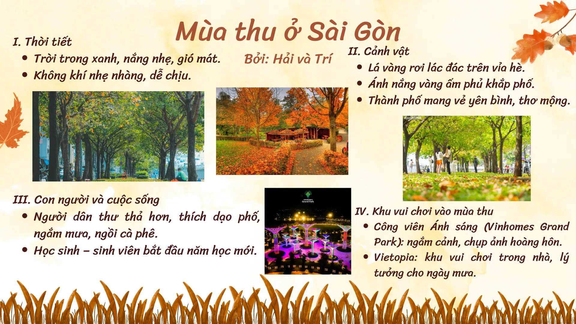 Mùa thu ở Sài Gòn