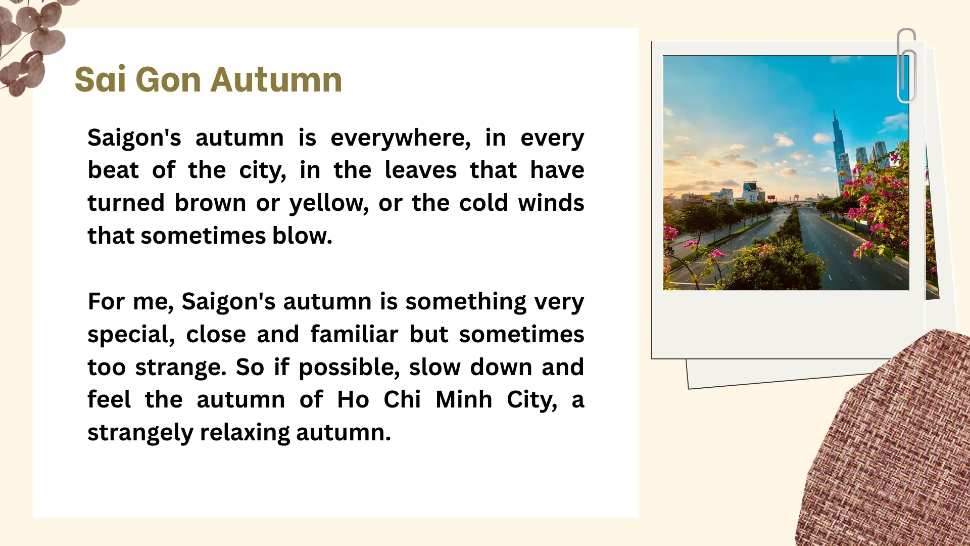 Saigon in Autumn