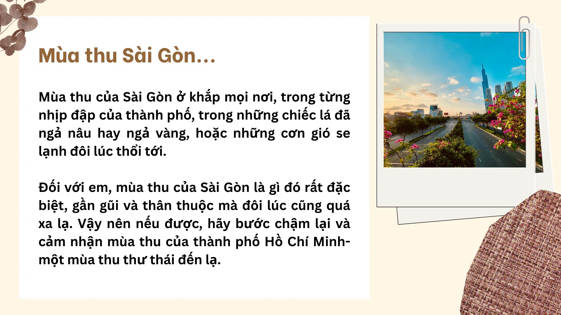 Sài Gòn vào thu