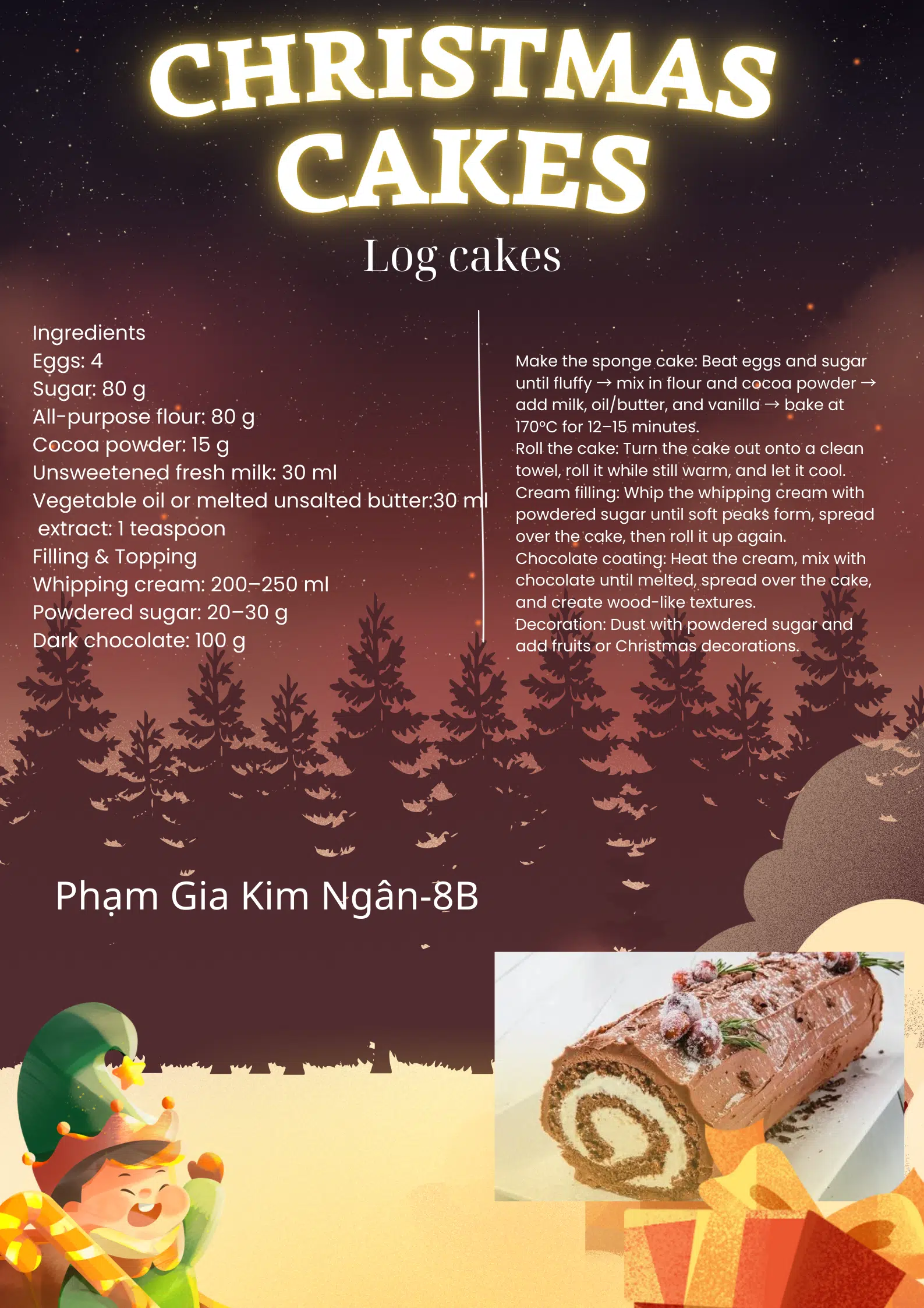 Chirstmas cake – Log cake