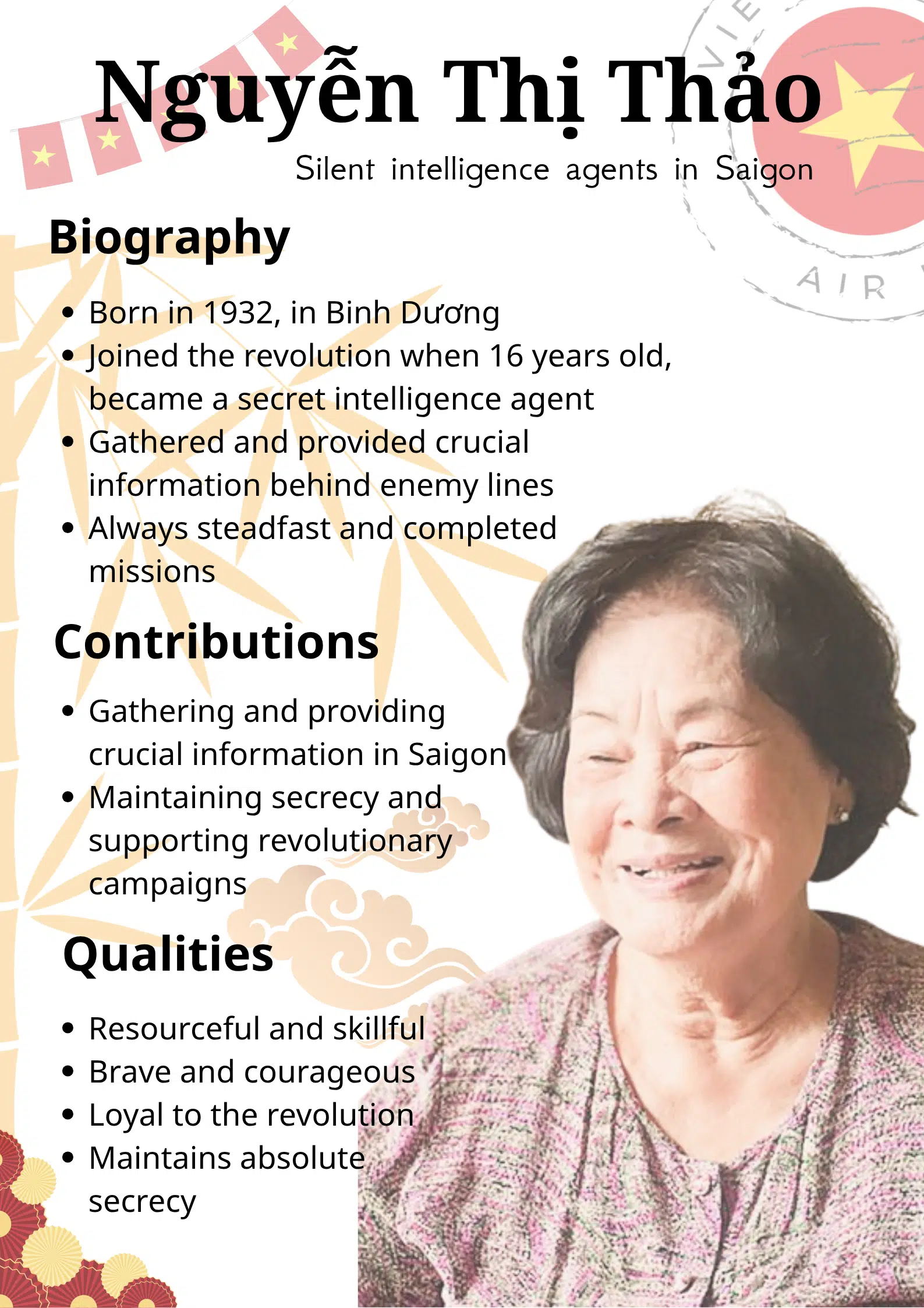 Nguyen Thi Thao – Silent intelligence agents in Saigon