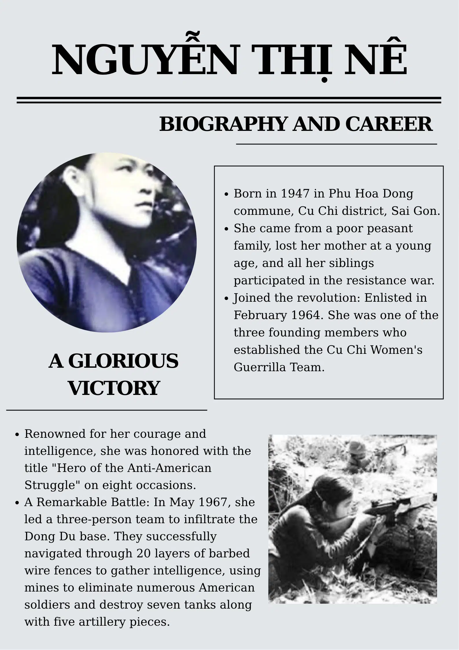 Nguyen Thi Ne – A glorious victory