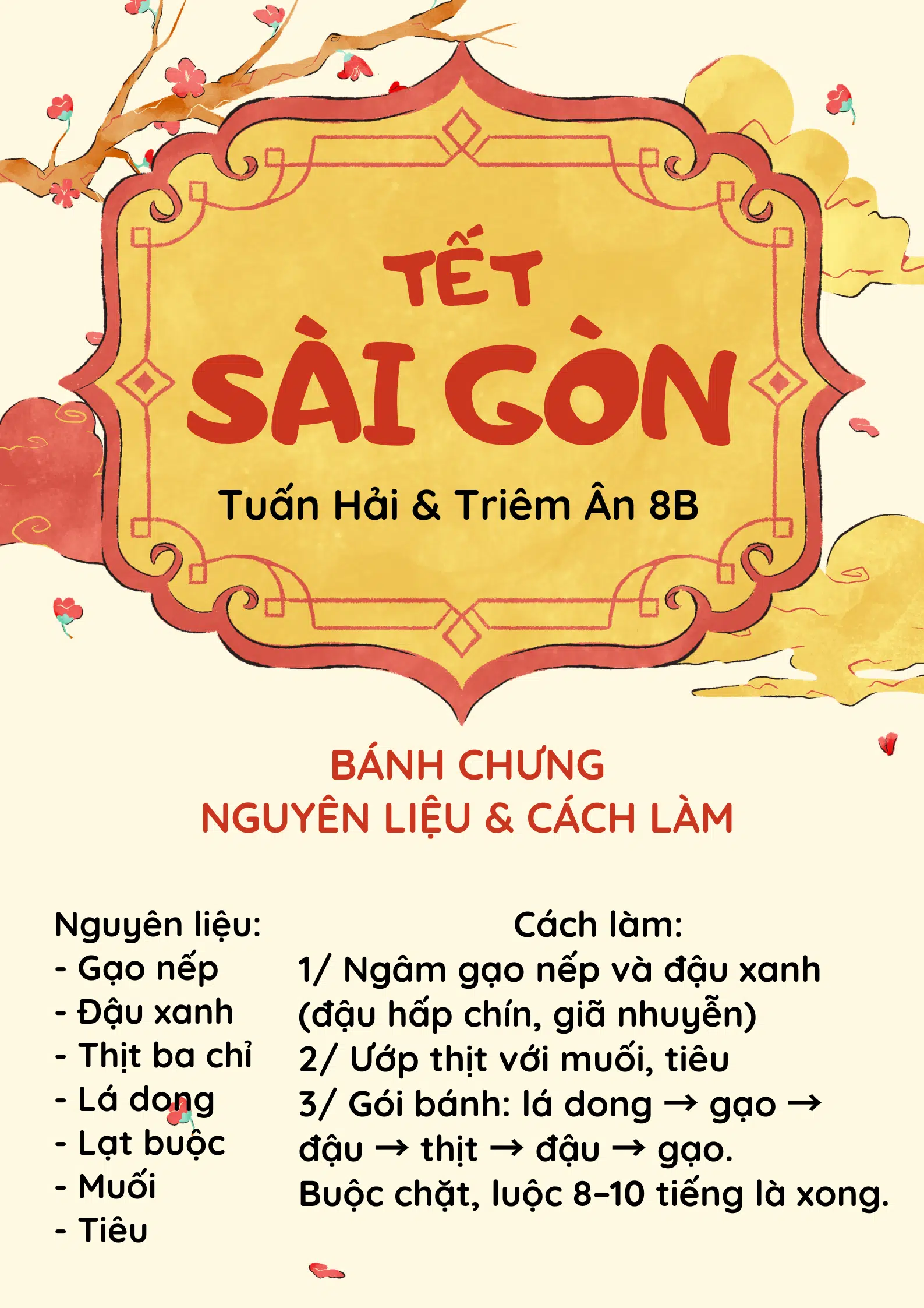 Bánh chưng – Nguyên liệu và cách làm