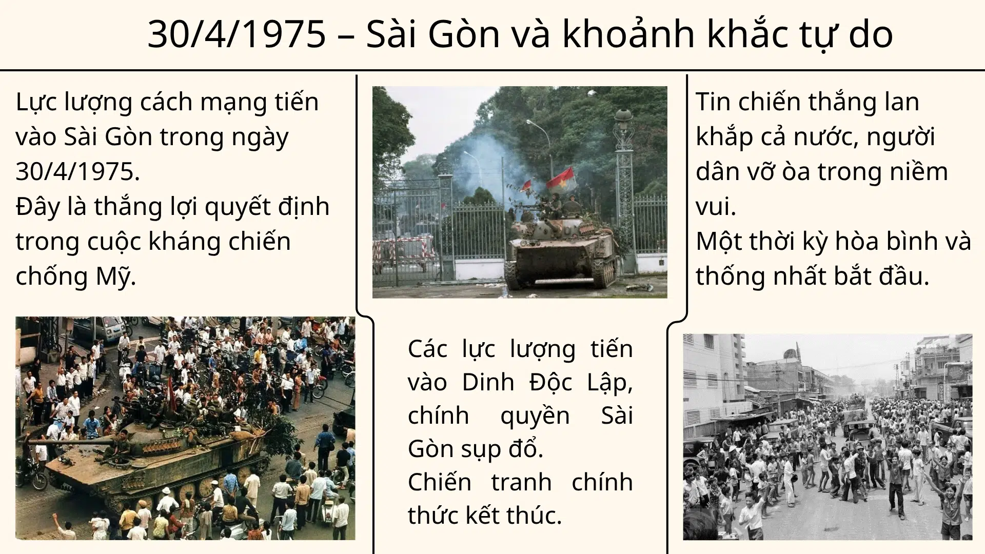 30/4/1975 – Sài Gòn và khoảnh khắc tự do