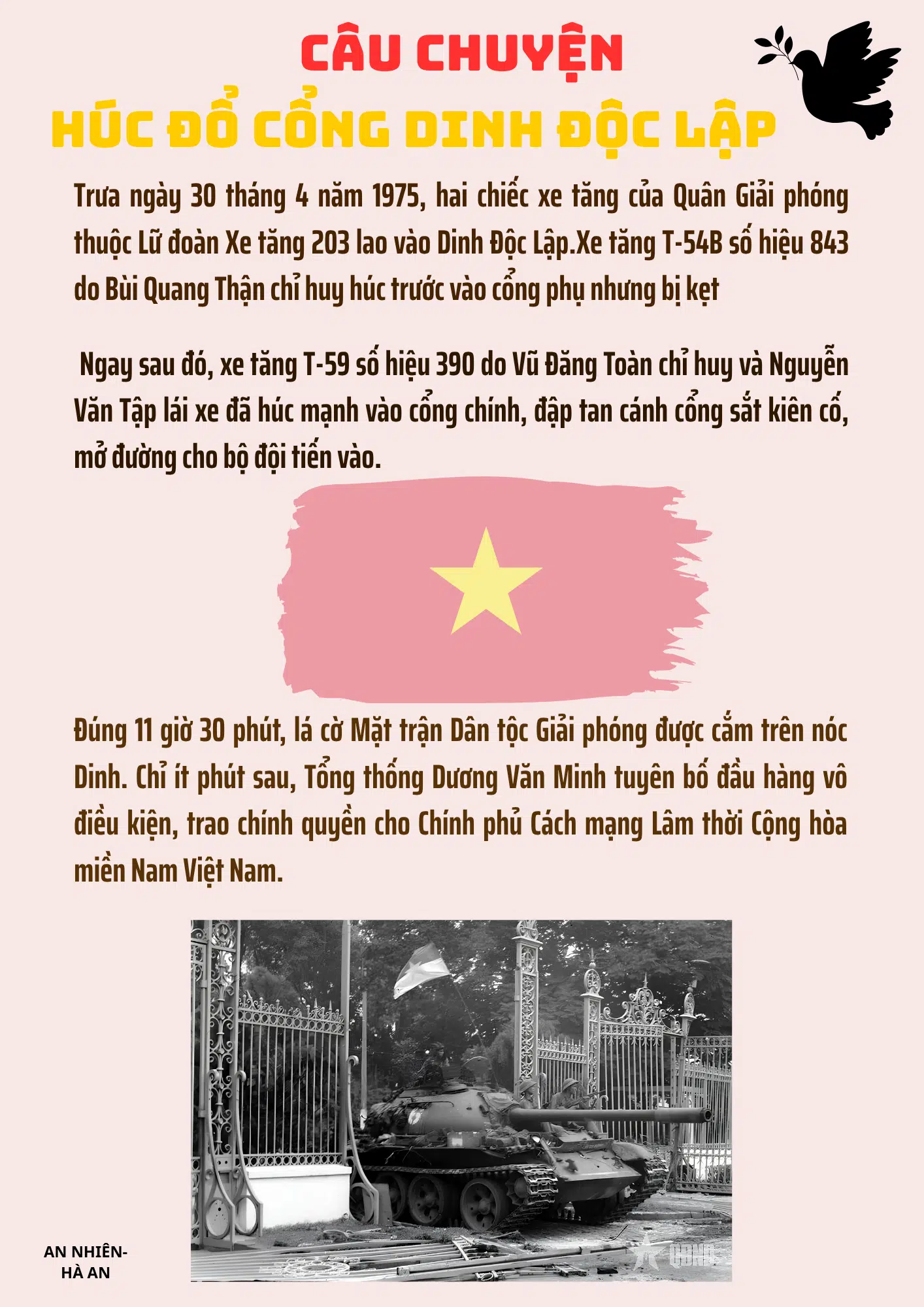 Câu chuyện húc đổ cổng Dinh Độc Lập