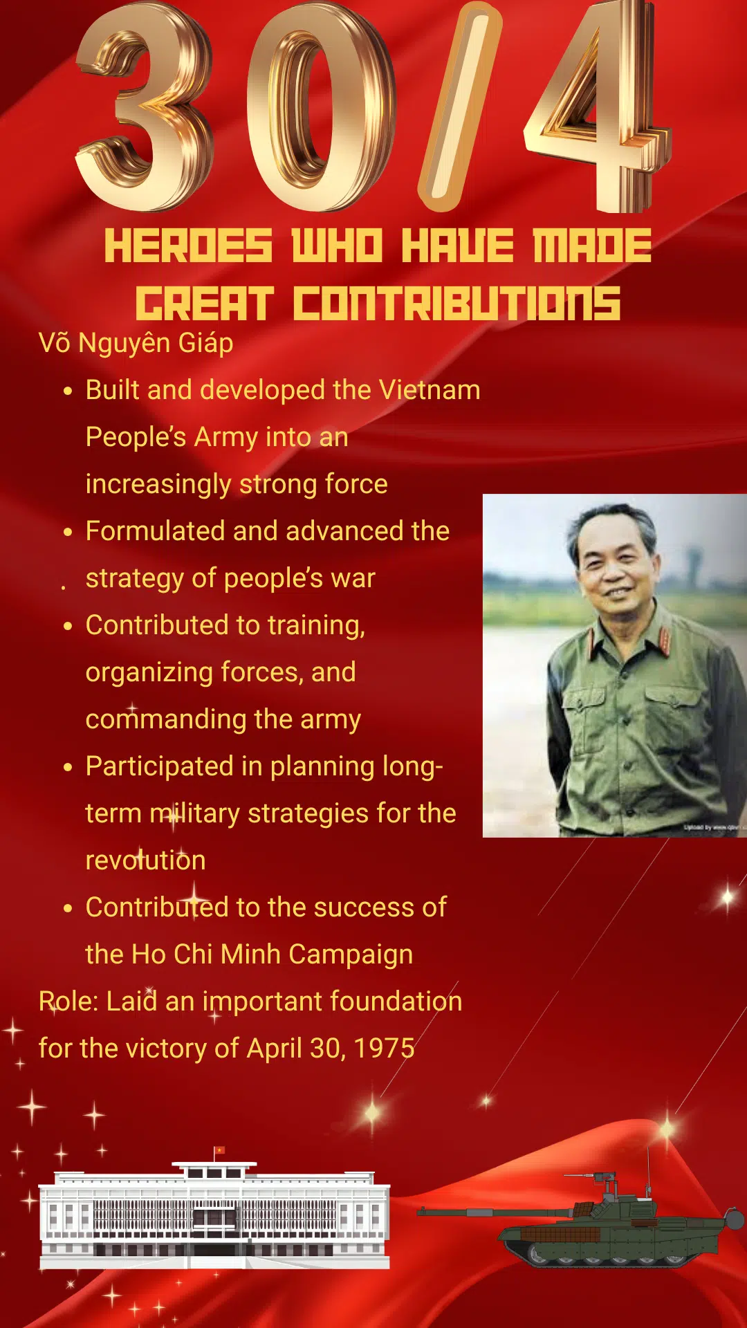 Heroes who have made great contributions