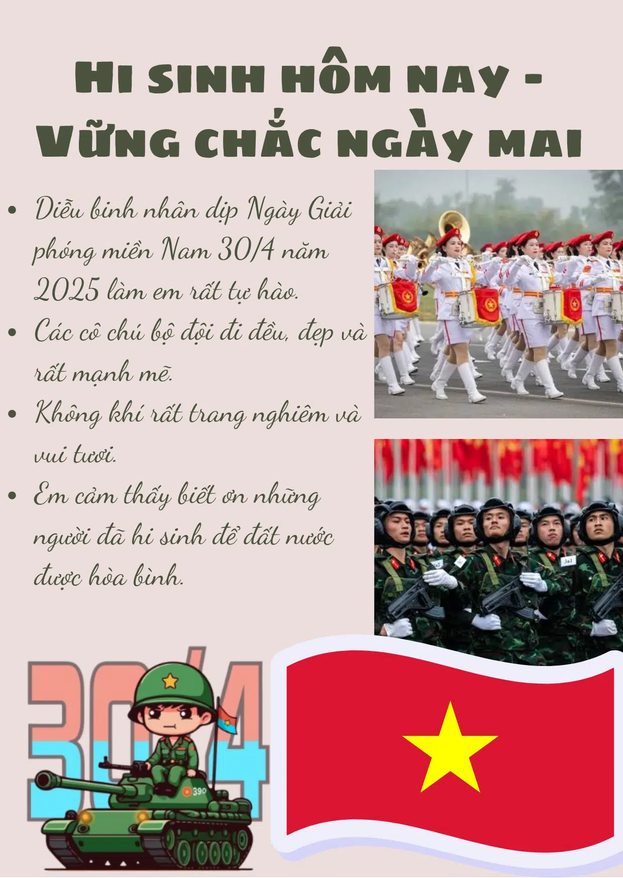 Hy sinh hôm nay – Vững chắc ngày mai