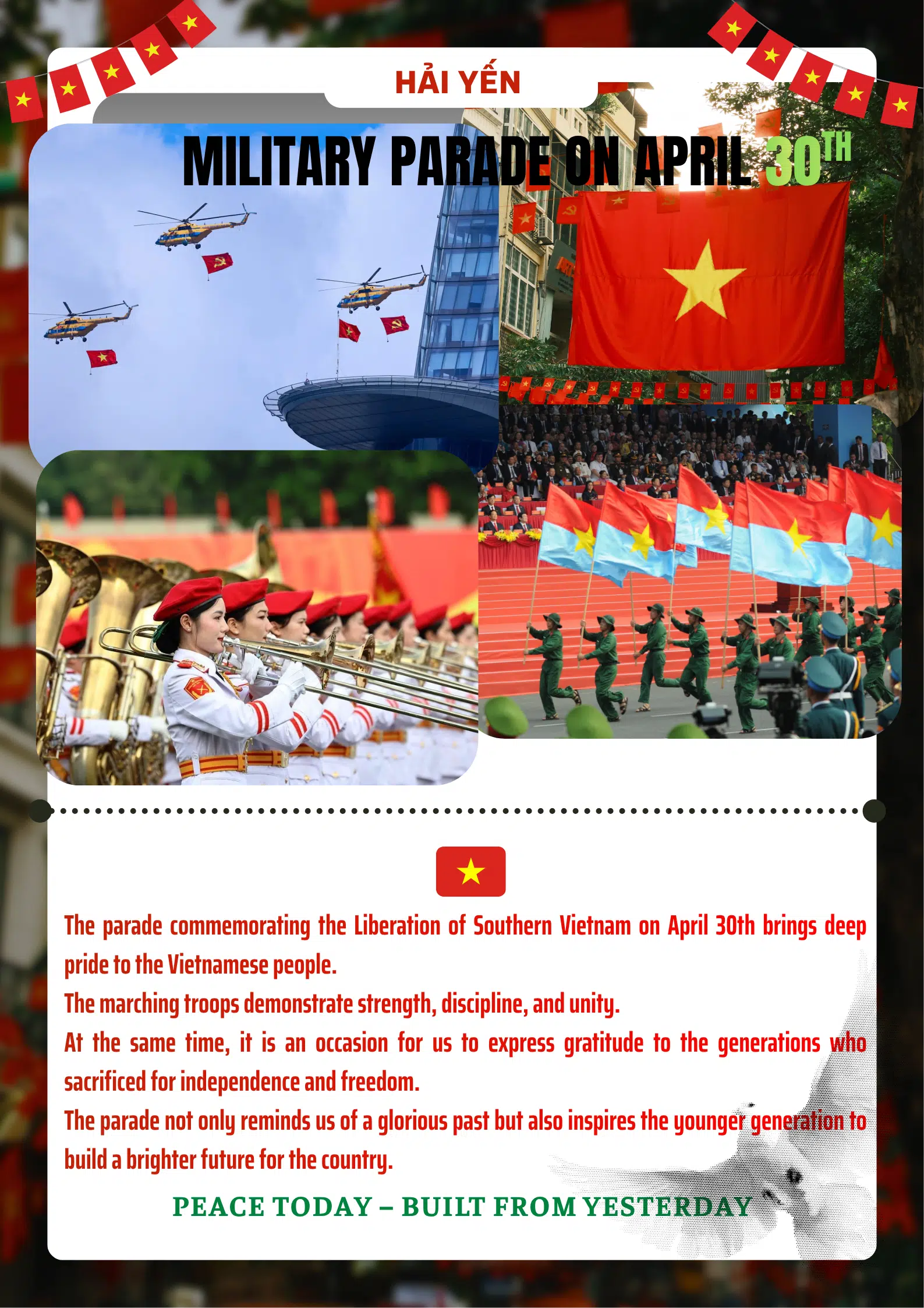 Military parade on April 30th