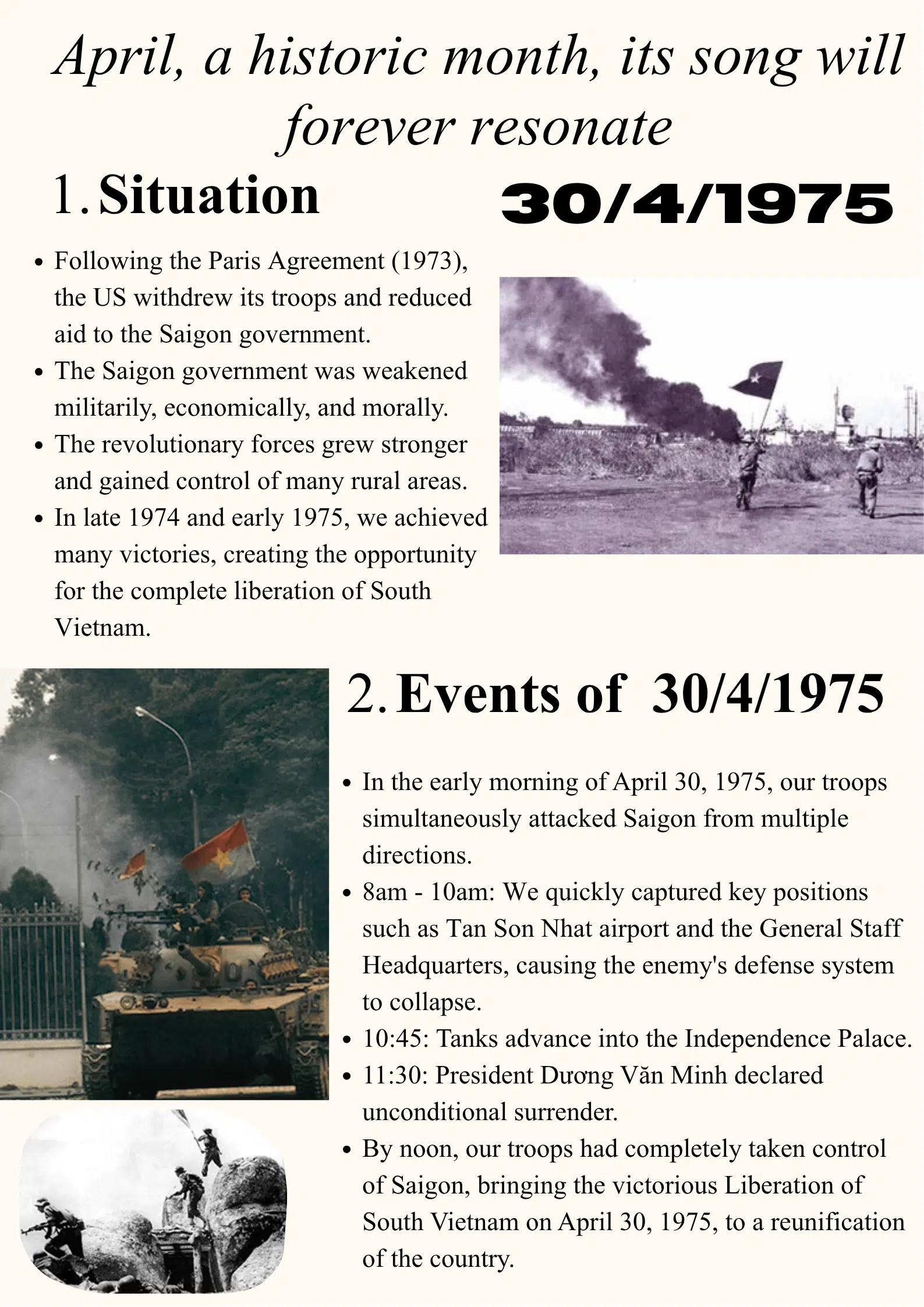 April, a historic month, its song will forever resonate