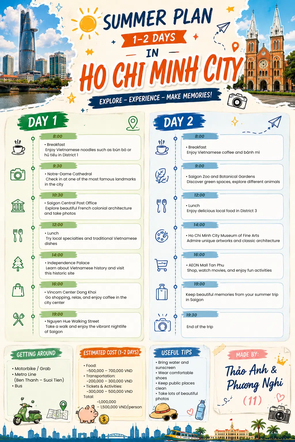 Summer plan in Ho Chi Minh City