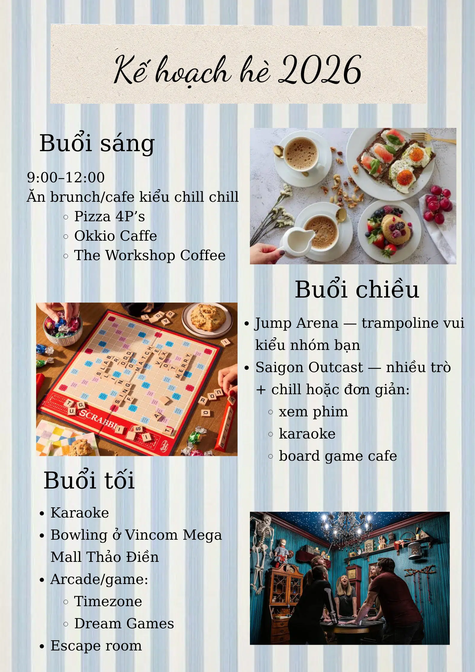 Kế hoạch hè 2026