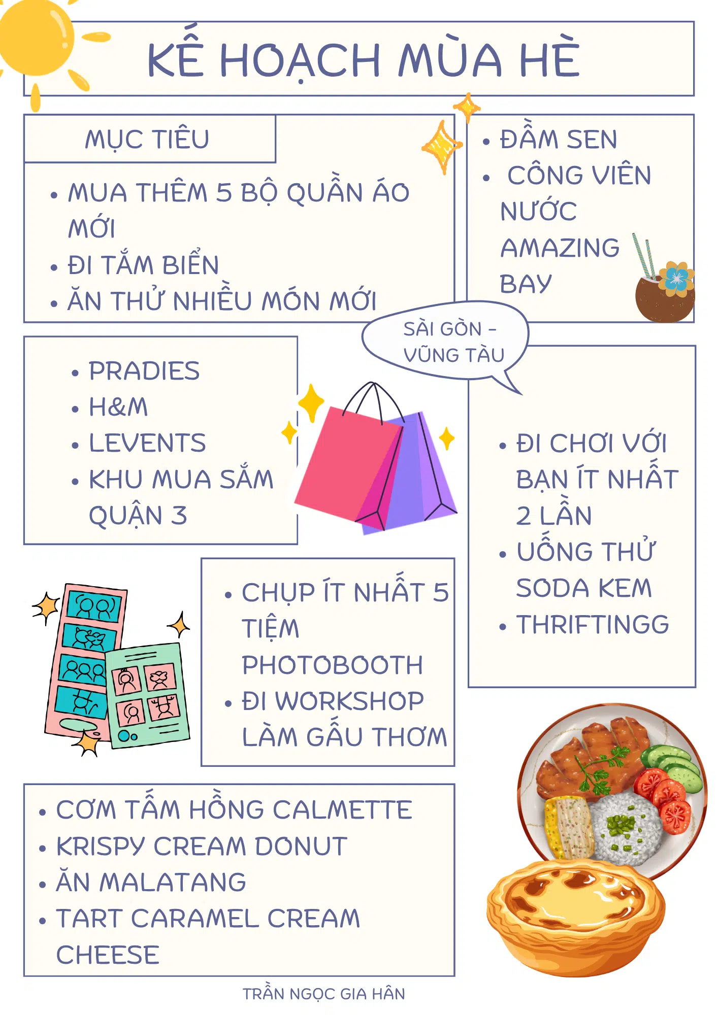 Kế hoạch mùa hè của Gia Hân