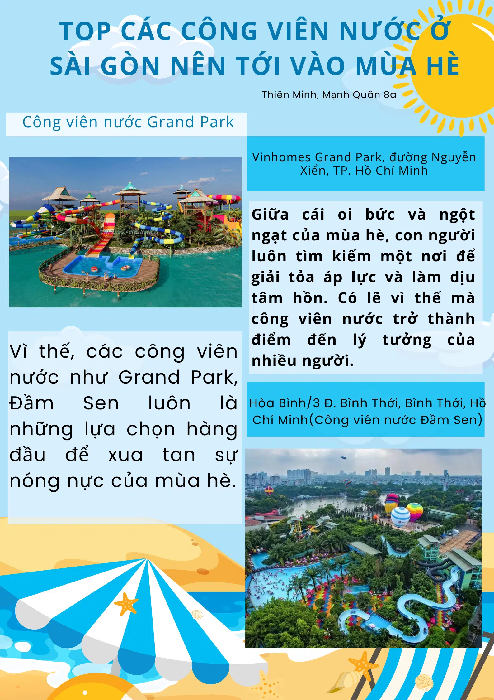 Top các công viên nước ở Sài Gòn nên tới vào mùa hè