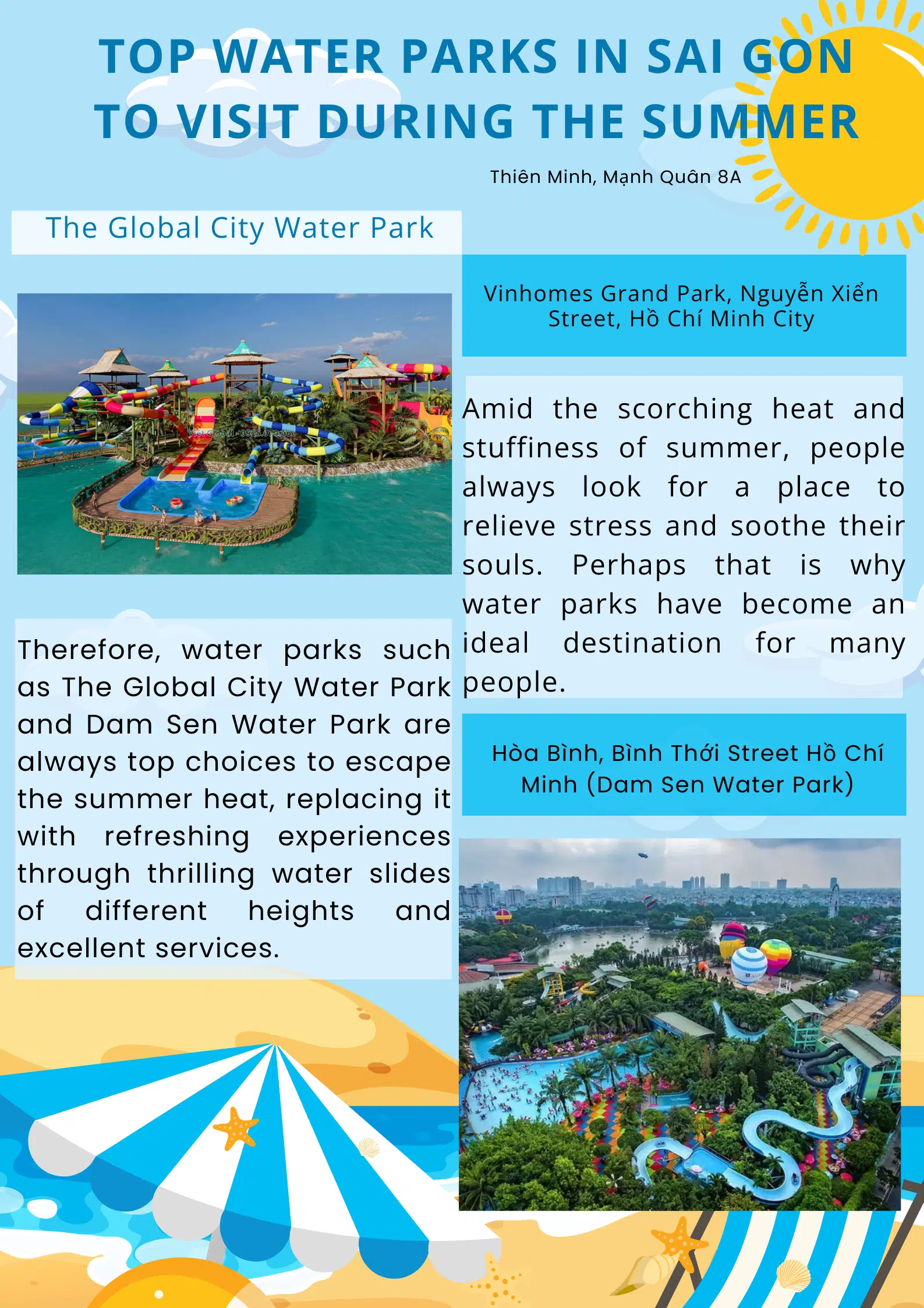 Top water parks in Saigon to visit during the summer